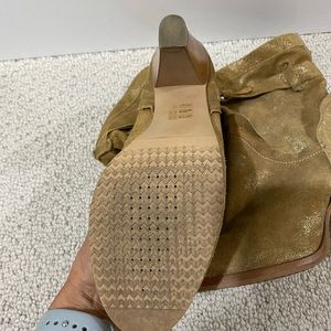 Gold geox ankle boot